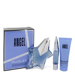 Thierry Mugler Angel Perfume Gift Set for Women (50ml EDP Refillable + 0.3oz Mini EDP Purse Spray + 50ml Shower Gel)